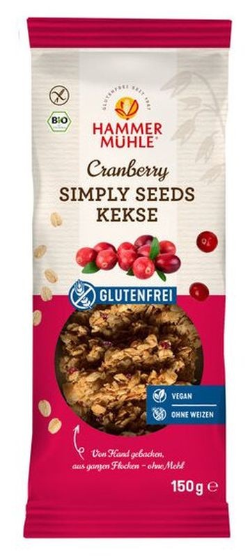 HAMMERMÜHLE Simply Seeds Kekse Cranberry glutenfrei (150g)