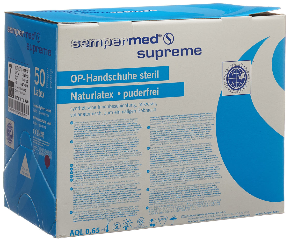 sempermed supreme OP Handschuhe 5.5 steril (50 Paar)