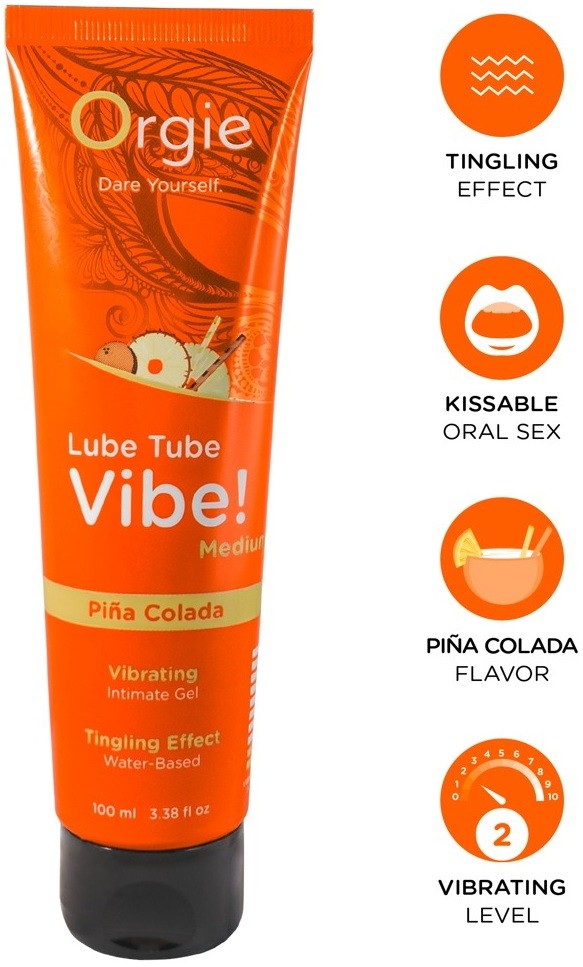 Orgie Lube Tube Vibe! Piña Colada essbares Intimgel (100ml)