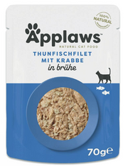 Applaws Thunfischfilet mit Krabbe in Brühe Nassfutter für Katzen (70g)