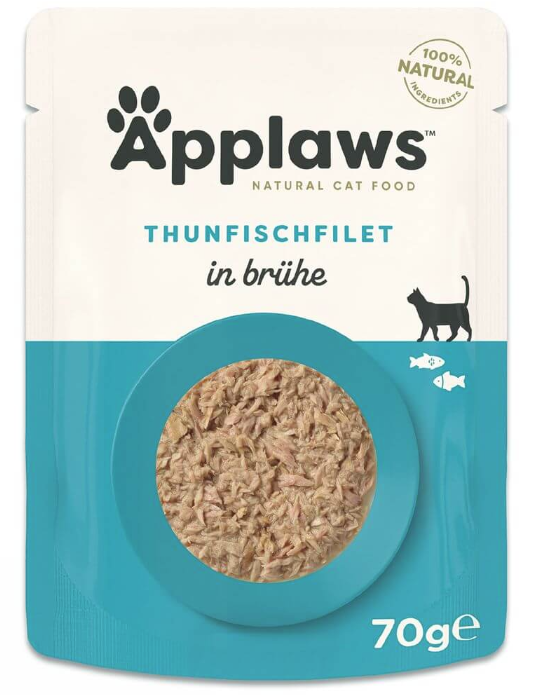 Applaws Thunfischfilet in Brühe Nassfutter für Katzen (70g)
