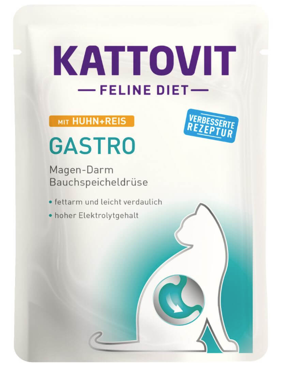 Kattovit Gastro mit Huhn und Reis Nassfutter für Katzen (85g)