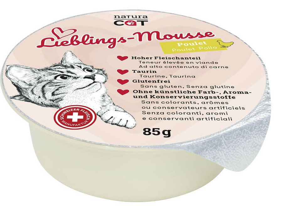naturaCat Lieblings​-​Mousse mit Hühnchen Nassfutter für Katzen (85g)