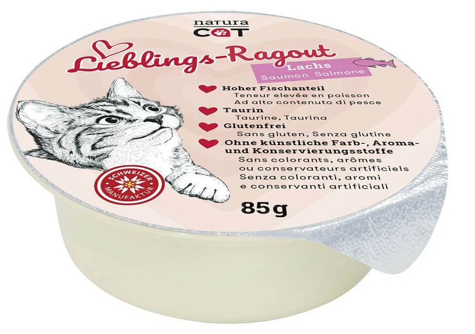 naturaCat Lachs Ragout Nassfutter für Katzen (85g)