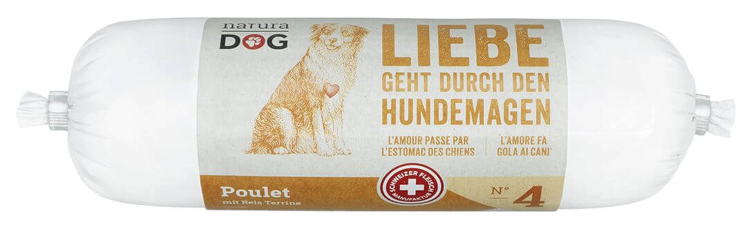 naturaDog Hühnchen ​& Reis Terrine Nassfutter für Hunde (200g)