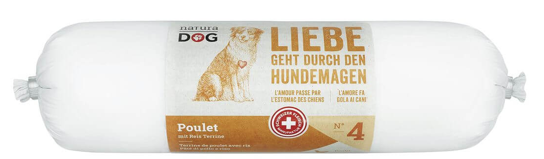 naturaDog Hühnchen ​& Reis Terrine Nassfutter für Hunde (400g)