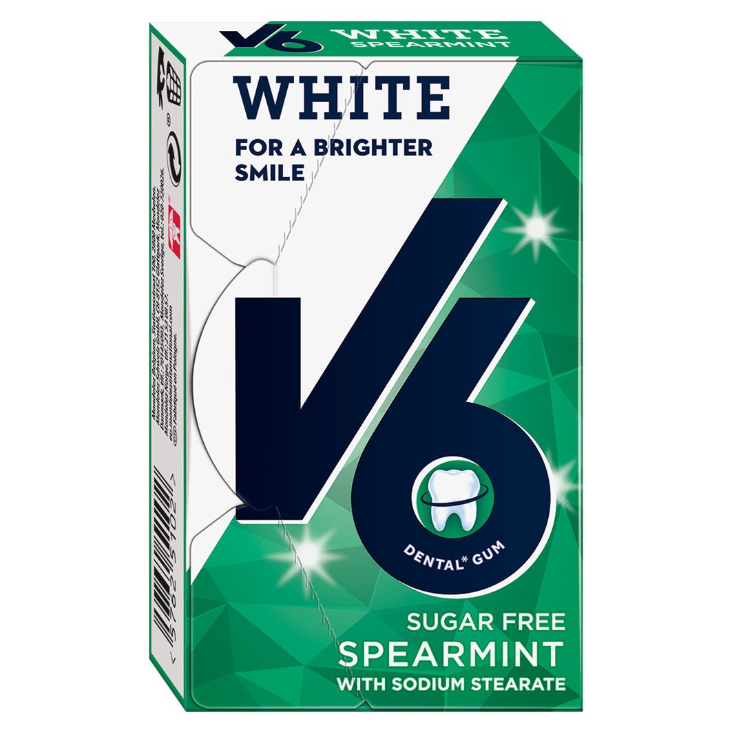 V6 White Spearmint Kaugummi Box (24g)