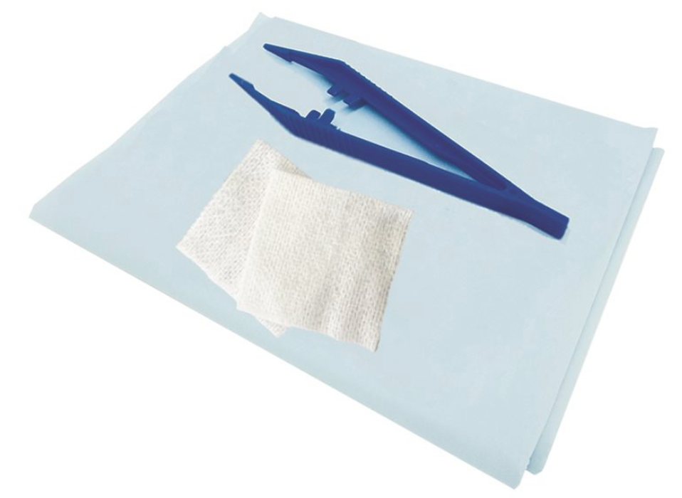 Raucoset anatomische Pinzette steril blau (1 Stk)