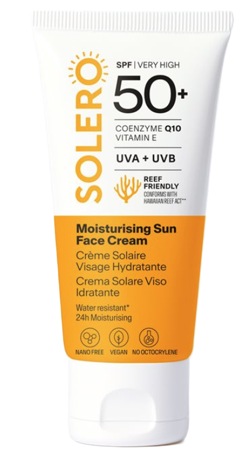 SOLERO feuchtigkeitsspendende Sonnen-Gesichtscreme LSF 50+ (50ml)