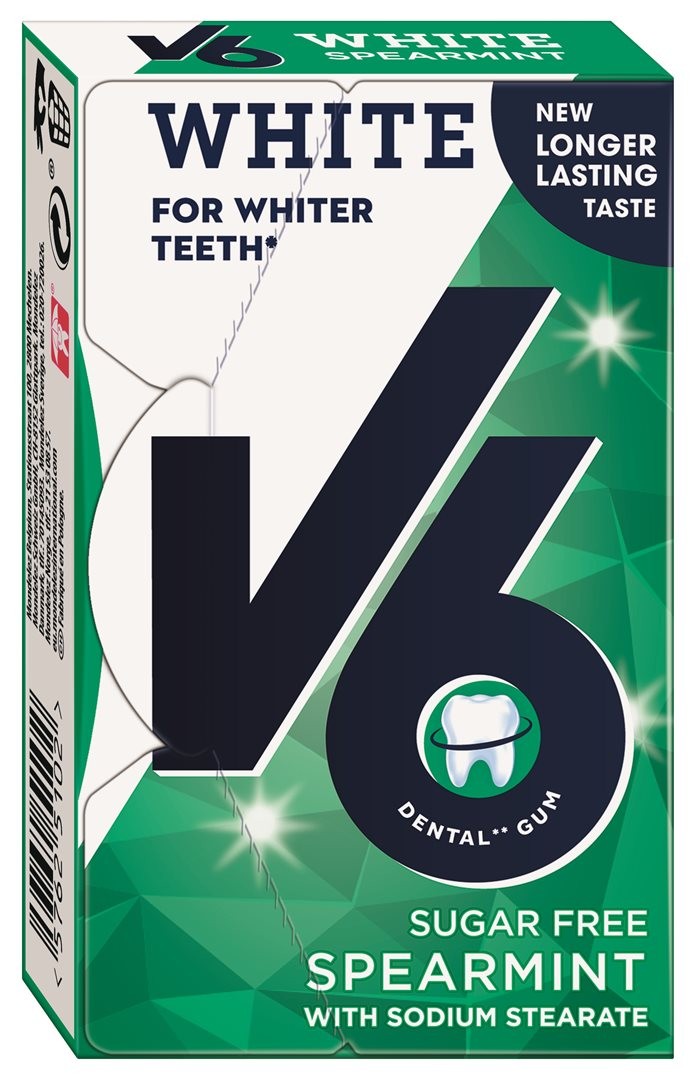 V6 White Kaugummi Spearmint Box (1 Stk)