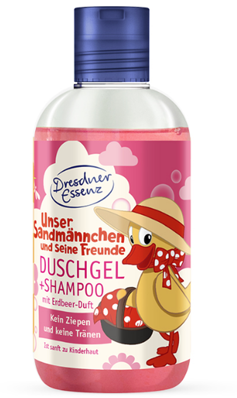 Dresdner 2in1-Kinderduschgel Schnatterinchen Erdbeere (250ml)