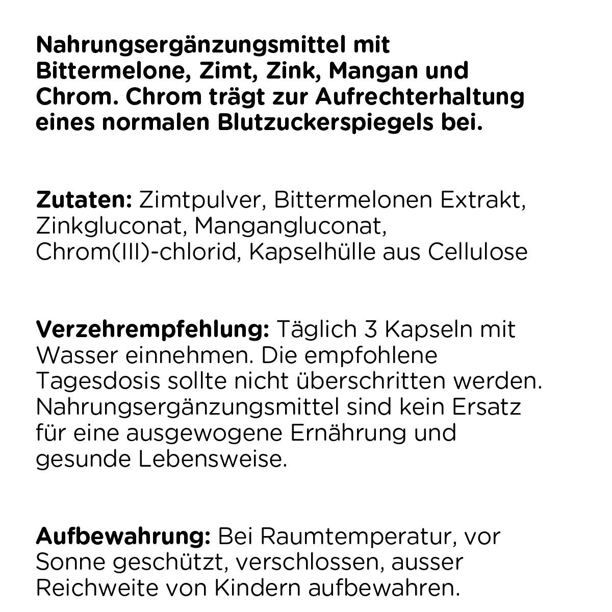 Kanela Bittermelone & Zimt Kapseln (100 Stk)