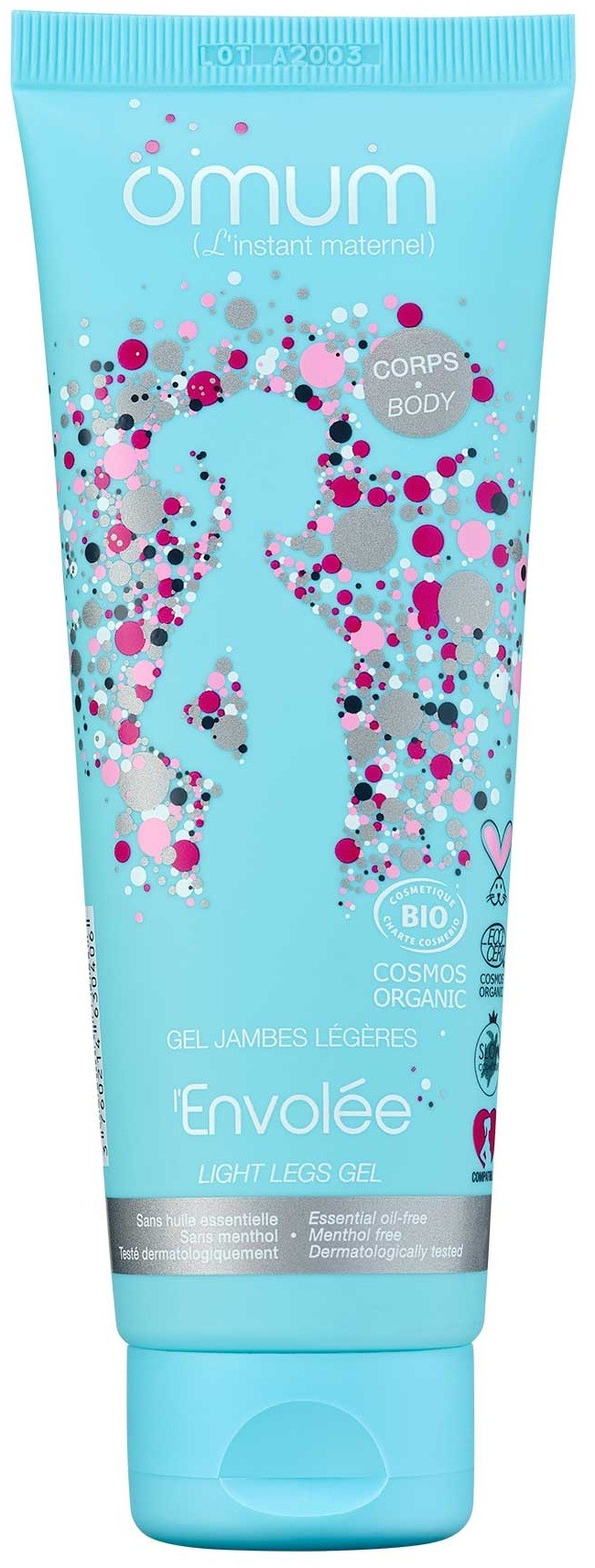 Omum L'Envolée, mentholfreies Kühlgel für müde Beine (125ml)