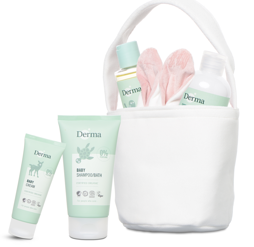 Derma Eco Baby Hasenkorb rosa (1 Stk)