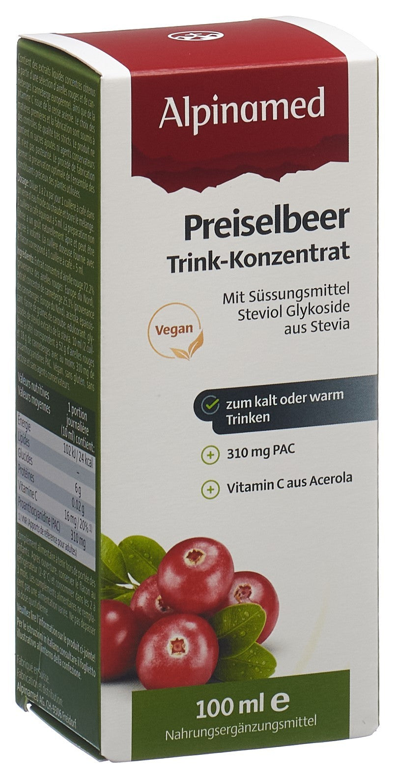Alpinamed Preiselbeer Trink-Konzentrat (100ml)