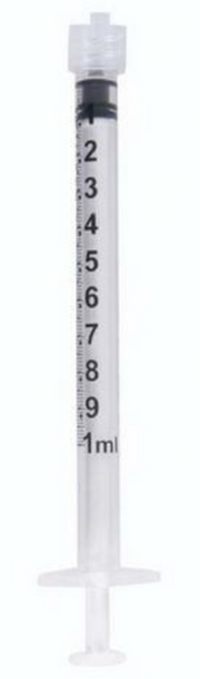 Sol-M 3-teilige Spritze PP 1ml, ohne Nadel, Luer-Lock (100 Stk)