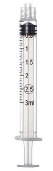 Sol-M 3-teilige Spritze PP 3ml, ohne Nadel, Luer-Lock (100 Stk)