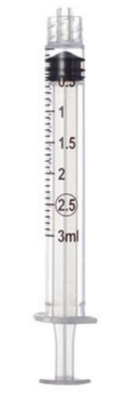 Sol-M 3-teilige Spritze PP 3ml, ohne Nadel, Luer-Lock (100 Stk)