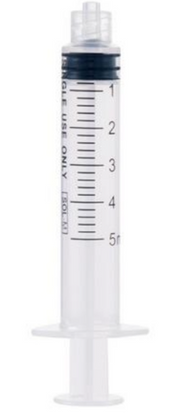 Sol-M 3-teilige Spritze PP 5ml, ohne Nadel, Luer-Lock (100 Stk)