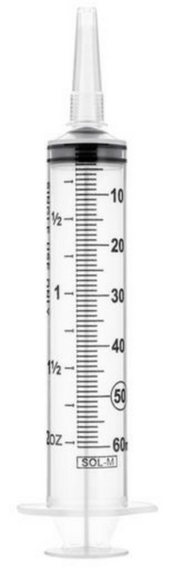 Sol-M 3-teilige Spritze 60ml, ohne Nadel, mit Luer-Slip-Adapter (100 Stück)