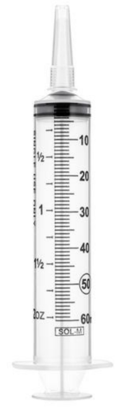 Sol-M 3-teilige Spritze 60ml, ohne Nadel, mit Luer-Slip-Adapter (100 Stück)