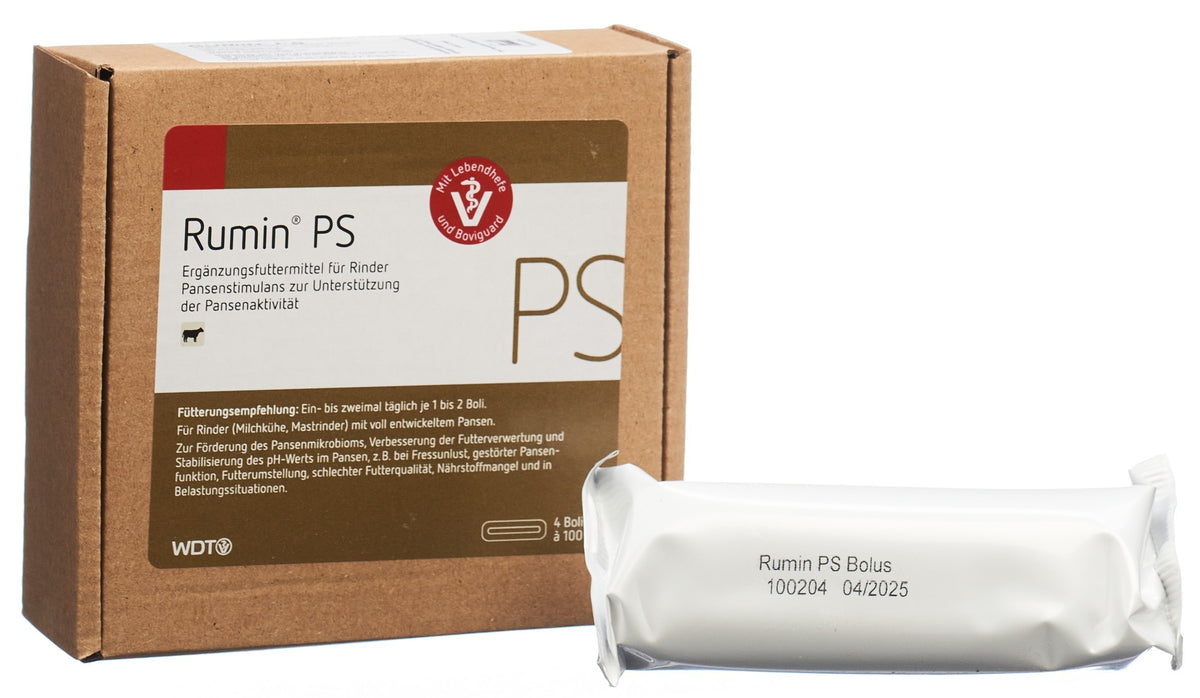 Rumin PS, Ergänzungsfuttermittel für Milchkühe zur Pansenstimulans (4x100g)