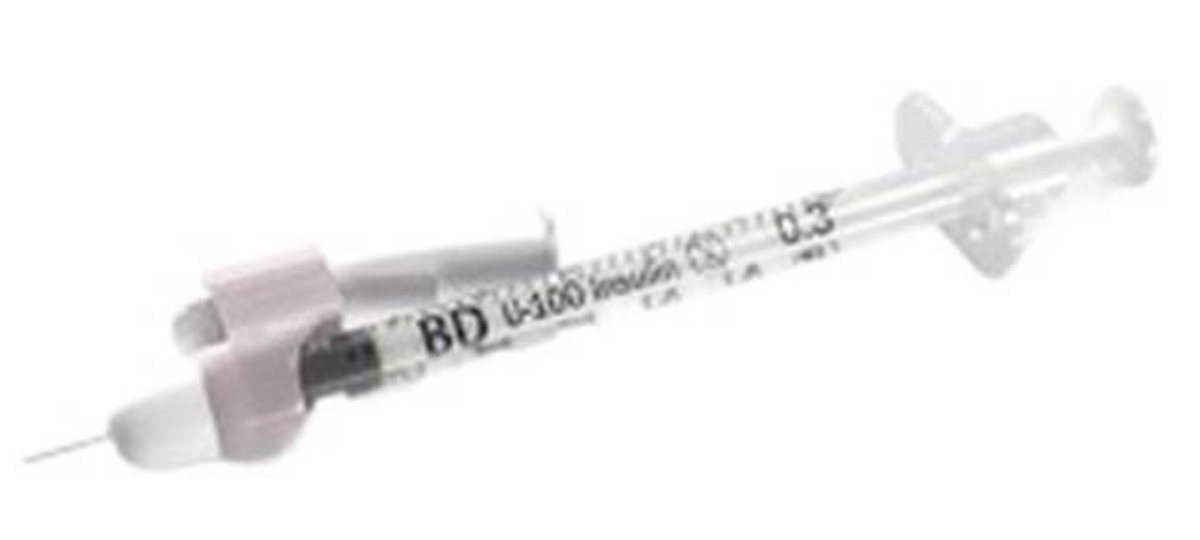 BD Safetyglide Insulinspritzen 0.5ml (100 Stk)