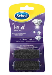 SCHOLL Velvet Smooth Ersatzrollen Ultra Stark mit Diamantpartikeln (2Stk)