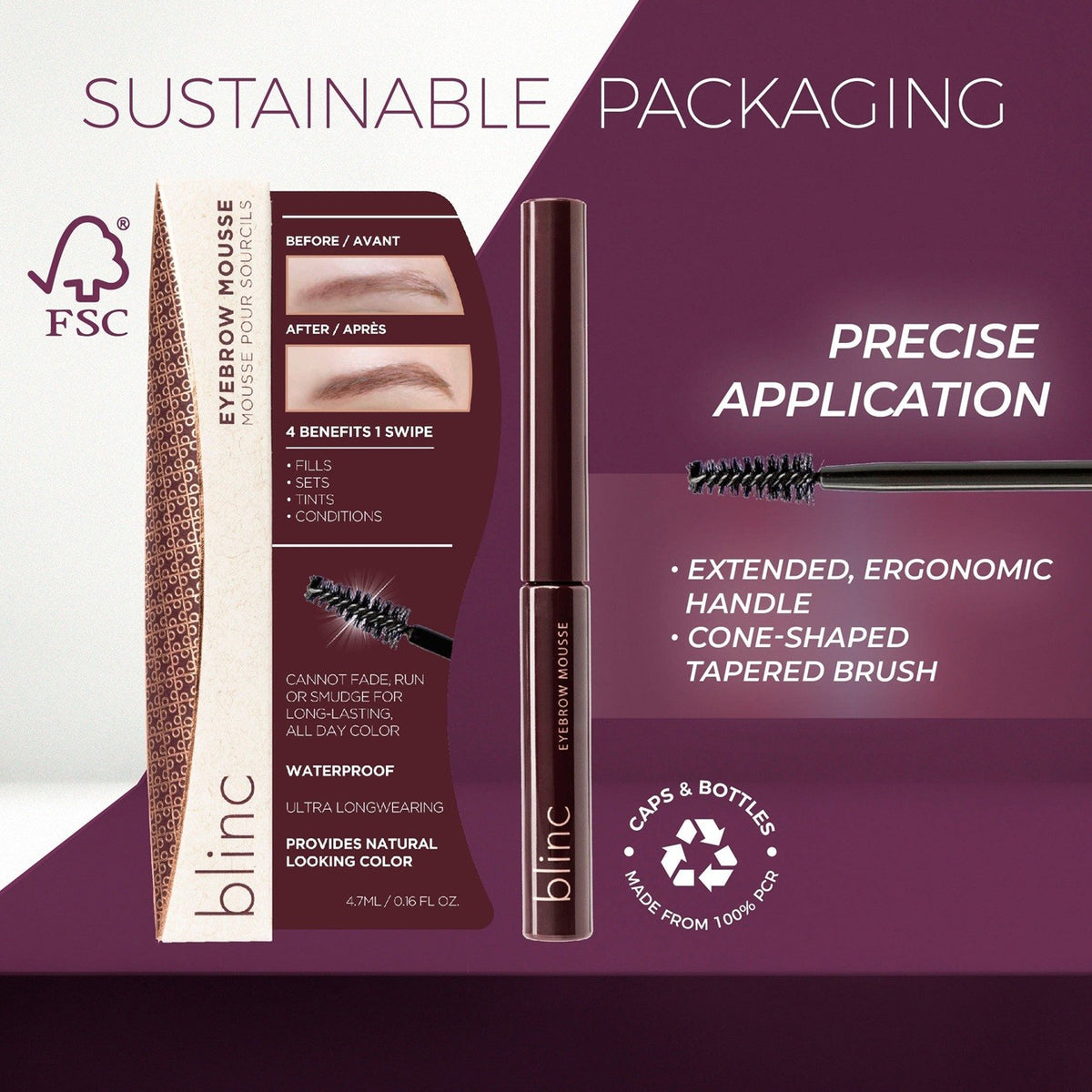 blinc Eyebrow Mousse Taupe, Augenbrauenmousse (4.7ml)