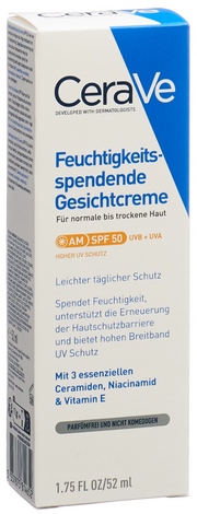 Cerave Feuchtigkeitsspendende Gesichtscreme SPF50 (52ml)