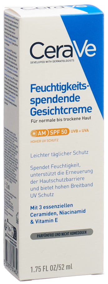 Cerave Feuchtigkeitsspendende Gesichtscreme SPF50 (52ml)