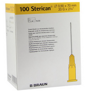 Sterican Kanülen 20G, 2.75 Zoll, 0.9X70mm (100 Stk)