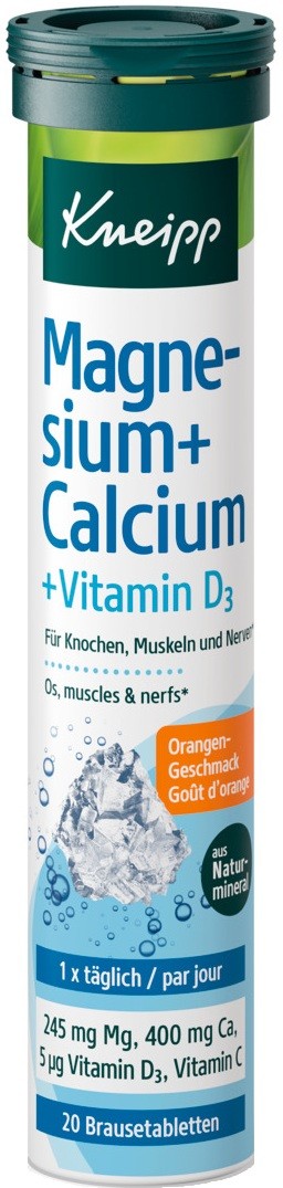 Kneipp Magnesium + Calcium + Vitamin D3 Brausetabletten (20 Stk)