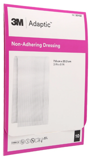 3M Adaptic nicht-haftender, feuchter Wundverband, steril, 7.6x20.3cm (10 Stk)