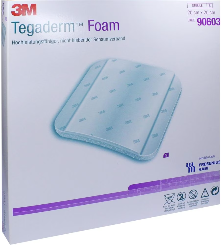 3M Tegaderm non-adhäsive High Performance Schaumkompresse, 20x20cm (10 Stk)