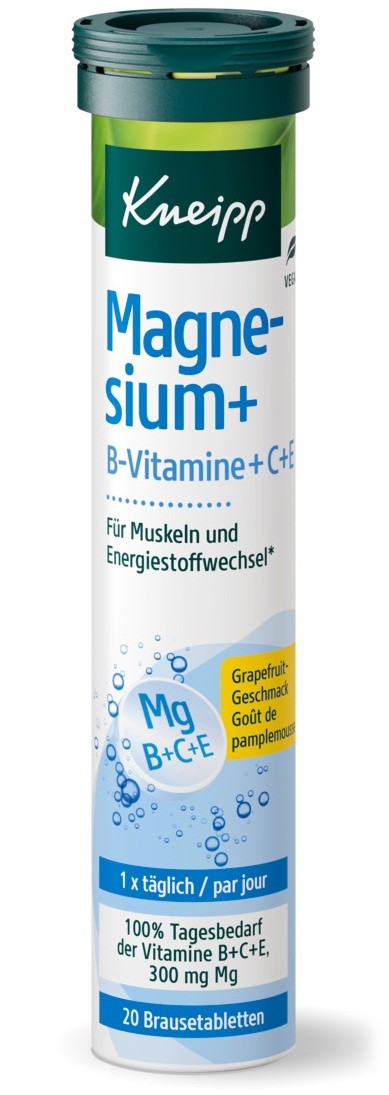 Kneipp Magnesium + B-Vitamine + C + E Brausetabletten (20 Stk)