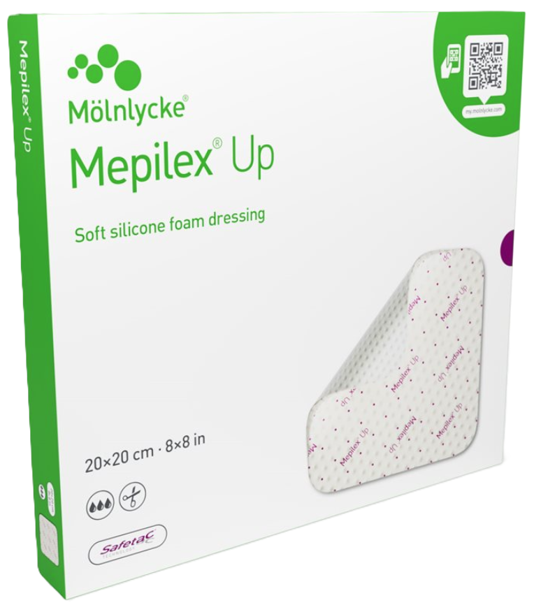 Mepilex Up Silikon-Schaumverband, 20x20cm (5 Stk)