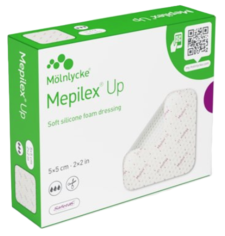 Mepilex Up Silikon-Schaumverband, 5x5cm (5 Stk)