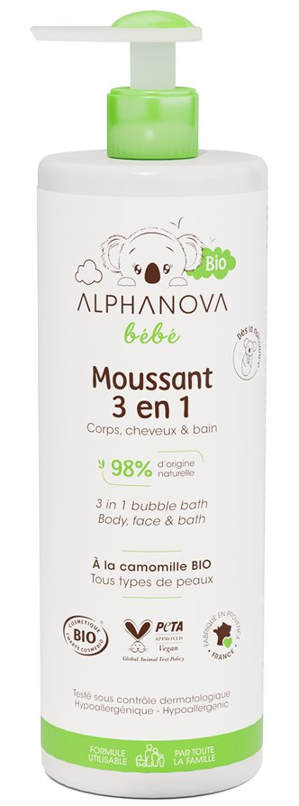 ALPHANOVA bébé Bio-Schaumbad 3in1 (400ml)