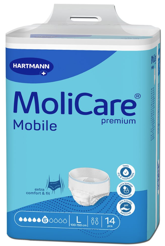 MoliCare Mobile 6 Tropfen, Hüftumfang 100-150cm (14 Stk)