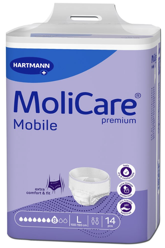 MoliCare Mobile 8 Tropfen, Hüftumfang 100-150cm (14 Stk)
