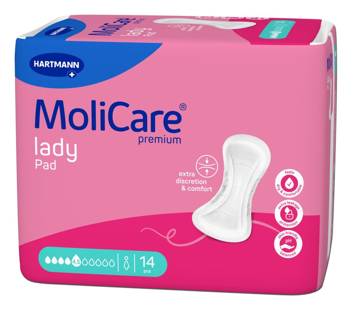 MoliCare premium Lady Pad 4.5 Tropfen, Grösse 40x16cm (14 Stk)