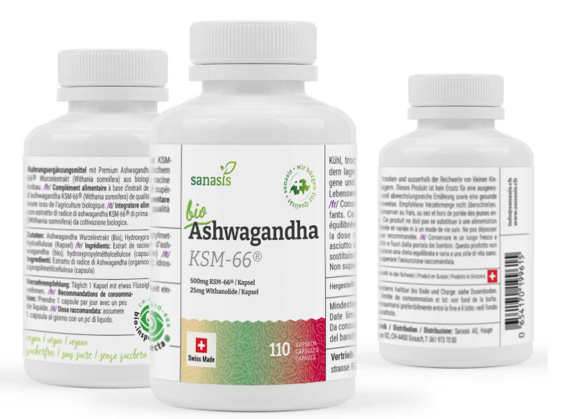sanasis Bio Ashwagandha Kapseln KSM-66 (110 Stk)