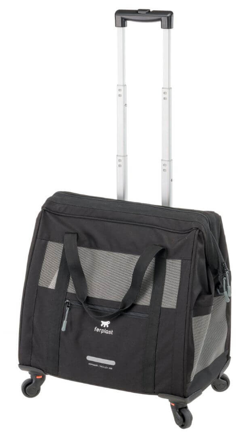 Ferplast Voyager 450, Transporttrolley für Hunde und Katzen 26x48x50cm, schwarz (1 Stk)