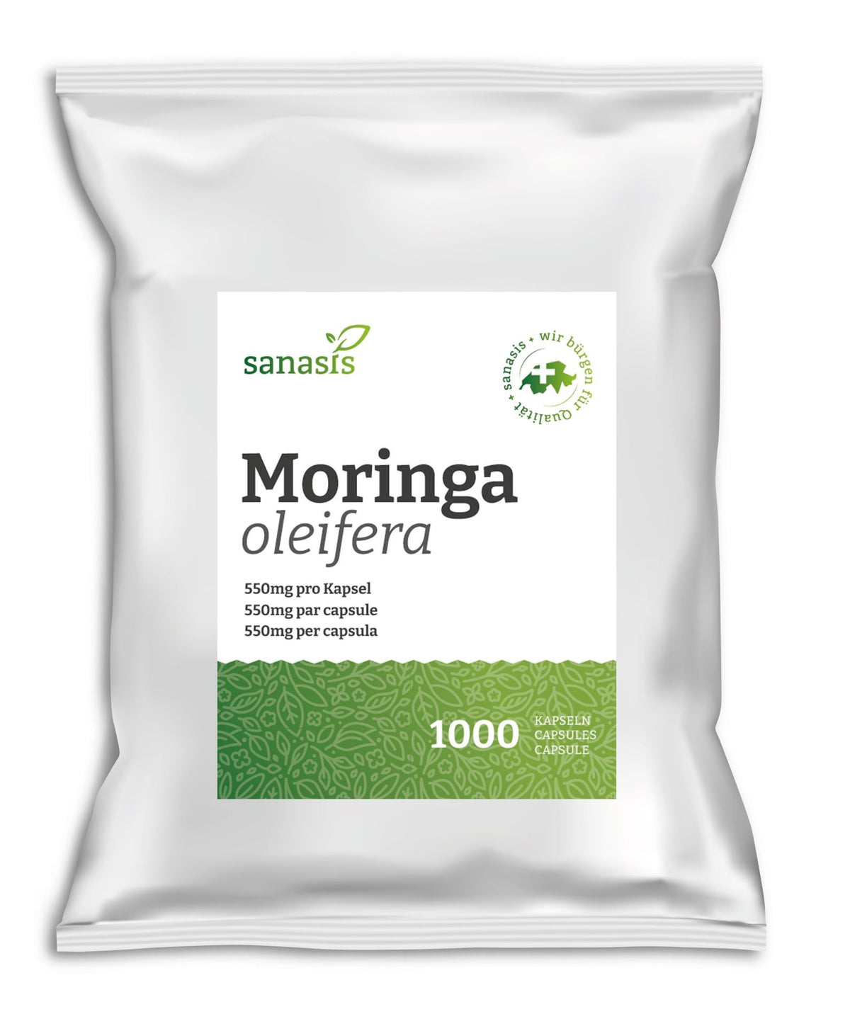 sanasis Moringa Kapseln Vorratspackung (1000 Stk)