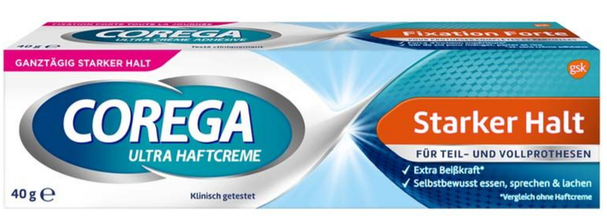 Corega Ultra Haftcreme starker Halt und Frische (40g)