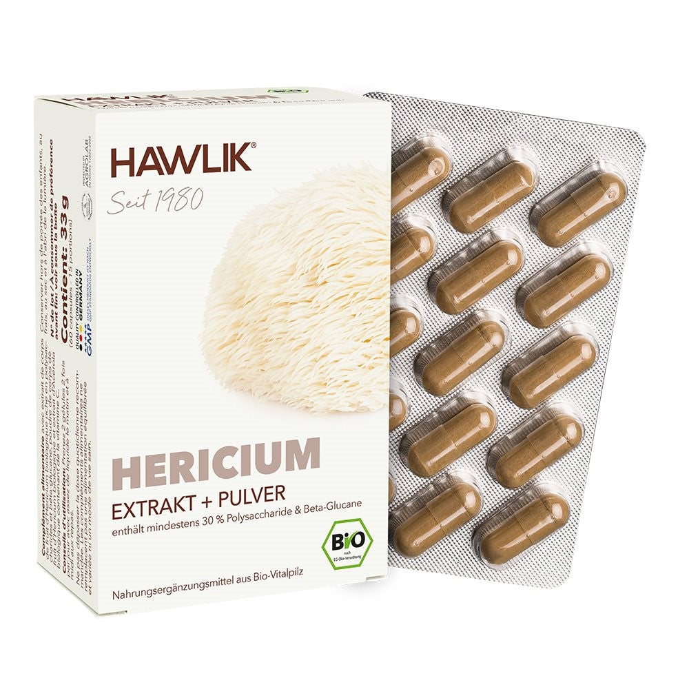 HAWLIK Hericium Extrakt + Pulver Kapseln (120 Stk)