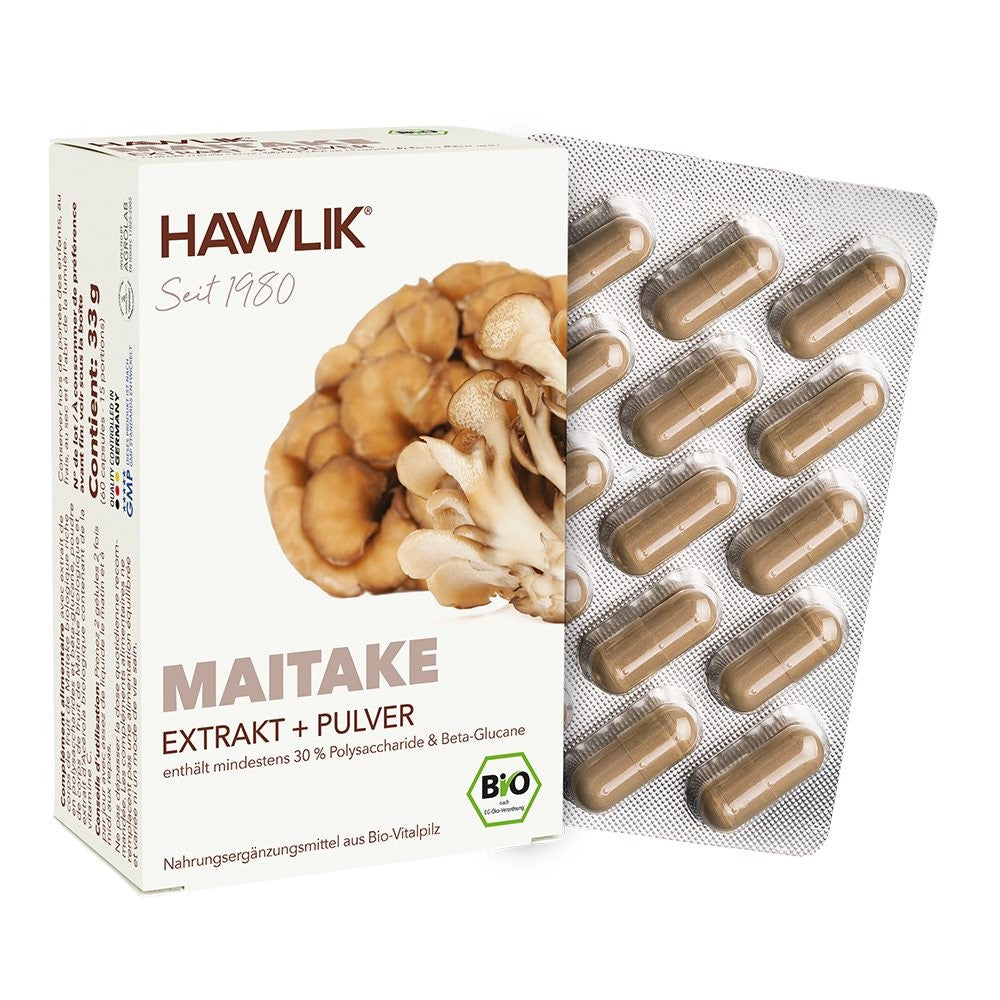HAWLIK Maitake Extrakt + Pulver Kapseln (60 Stk)