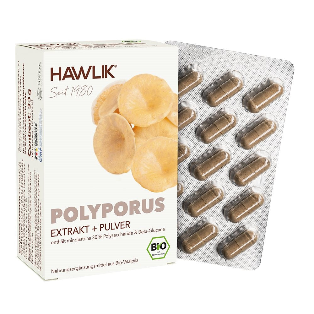 HAWLIK Polyporus Extrakt + Pulver Kapseln (60 Stk)