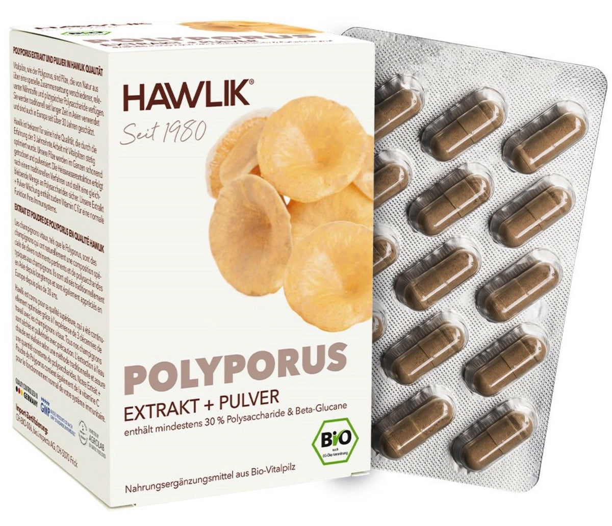 HAWLIK Polyporus Extrakt + Pulver Kapseln (120 Stk)